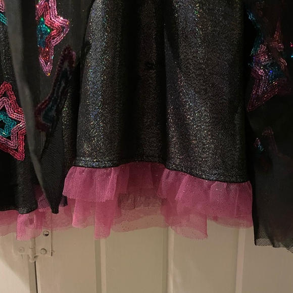 LOL Surprise Black Star Dress-large 10/12 like new - Picture 4 of 7